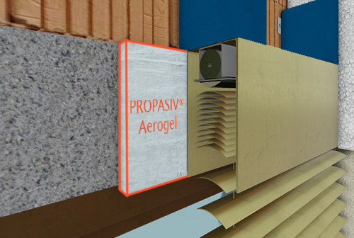 Izolace žaluziového boxu - PROPASIV®  Aerogel
