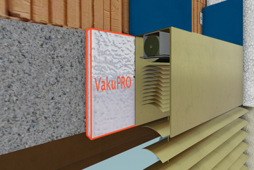 Izolace žaluziového boxu - VakuPRO - vakuová izolace