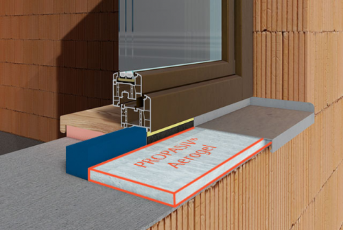 Tenká izolace pod parapetem - PROPASIV® Aerogel