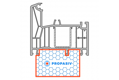 PROPASIV® Profil okenní nízký (1175 mm)
Rehau Synego 80 MD