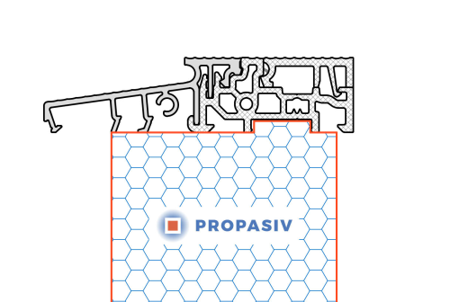 PROPASIV® Profil pod vchodové dveře
pro PVC hloubky 82 mm (VEKA VIGO, Schüco Livio)