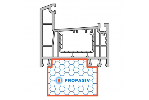 PROPASIV® Profil okenní nízký (1175 mm)
Rehau Euro 70