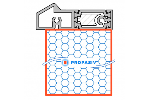 PROPASIV® Profil pod vchodové dveře
Ponzio PE 68 (6716) + PE78 úzký práh 59 mm (5122)