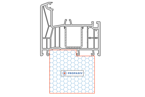 PROPASIV® Profil okenní rozšiřovací 
Rehau Synego 80