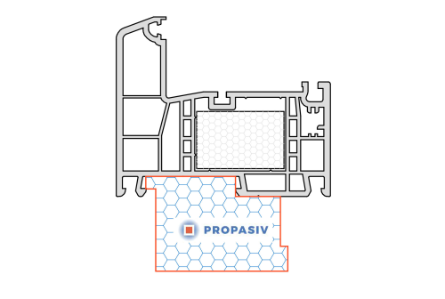 PROPASIV® Profil okenní nízký
PON Rehau Geneo Dafe Plast 2350 x 57 x 38mm